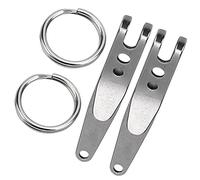 Alomejor 2 Pezzi Clip da Tasca a Sospensione Clip in Acciaio Inossidabile da Cintura da Esterno per Trasporto Quotidiano con Portachiavi Altre attrezzature per l'escursionismo e il campeggio