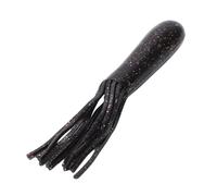 Alomejor 20 Esche da Pesca, Esca Artificiale in PVC Morbido a Forma di Calamaro Realistico con Tentacoli Ondeggianti per la Pesca in Acqua di Mare (BLACK)