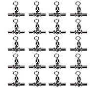 Alomejor 20pcs Connettore Girevole da Pesca in Rame Girevole a Croce a Forma di Gru Girevole a Forma di T con Ghiera a Scatto Connettore a Gancio(2#)