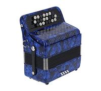 Alomejor 22 Chiave 8 Bass Professional Accordinian con Cambi di Lingua Regolabile per i Principianti, per la Coltivazione del Talento Musicale, ABS + Materiale in Legno Massiccio (blu scuro)