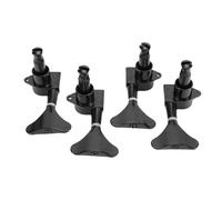 Alomejor 2L 2R Picchetti Accordatori per Basso in Acciaio Legato, Meccaniche Y-65 Nere per Sostituzione di Bassi a 4 Corde, Migliora la Precisione dell'accordatura e l'estetica