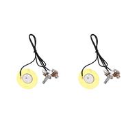 Alomejor 2PCS 50mm Pickup in Metallo Piezo Trasduttore Precablato Amplificatore Pick Up per Chitarra Acustica Ukulele