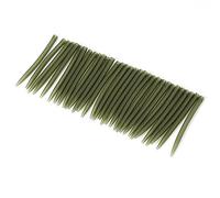 Alomejor 30 Pezzi 51mm Gommini Anti-Groviglio per Pesca con Clip Sicurezza Coda Morbida Cambio Rapido Verde Scuro