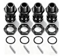 Alomejor 4 Pezzi Estensione Ruota RC 17mm Adattatore Esagonale 23mm per Modelli Auto Camion Scala 1/8 Accessori Nero Cacciavite Esagonale