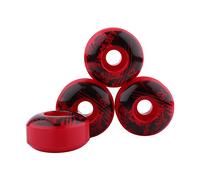 Alomejor 4 Pezzi Set di Ruote per Longboard 52mm x 30mm Ruote da Skateboard per Classic può Cruiser Longboard Durevoli da Esterno(Rot)