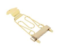 Alomejor 4 String Trapeze Tailpiece Bridge Lega Acciaio Regolabile Sella per Chitarre Jazz Archtop e Sostituzione della Chitarra Semi Cavo con un Aggiornamento Estetico Moderno Lucido Semplificato