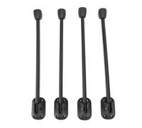 Alomejor 4PCS Black Foldable Furniture Legs, Iron Heavy Duty FoldableThickened Base for Coffee Table, Nightstand (450 mm)