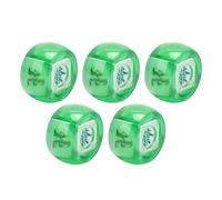 Alomejor 5 PC Mahjong Direzione del Dobbeltones Portic Plastic Bol Dice per Giochi da Tavolo da casinò e Giocatori Mahjong (Verde trasparente)