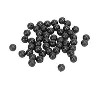 Alomejor 50 Chicchi Spaziali da 8 Mm, Ferma Lenza in Gel di Silice con Forma Rotonda Morbida per la Pesca Notturna o in Acque Profonde, Previene Danni alla Lenza (Black)