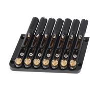 Alomejor 7 Corde per Chitarra Senza Testa, Acciaio in Lega Nera e Parte di Sostituzione del Ponte in Ottone (GA1127)