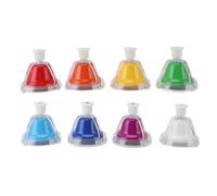 Alomejor 8 Pezzi da Scrivania Campanella a Mano 8 Nota a Campana, Tavolo Musicale Addominali in Metallo con Coordinazione Oculare per Bambini
