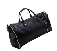 Alomejor Abbigliamento in Pelle PU Altamente Vissuto per Viaggiare con Manici Comodi e una Spalla Larga (BLACK)