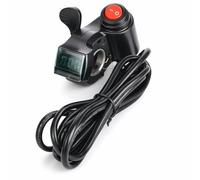 Alomejor Acceleratore a Pollice per Bici Elettrici Voltmetro con Display a LED Interruttore per Veicoli Scooter Elettrico