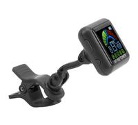 Alomejor Accordatore con Clamp/Holder per Chitarra, Ricaricabile Tramite USB, Compatibile con Violino e Ukulele, Accordatura Ad Alta Precisione per Musicisti (AT-102 nero)