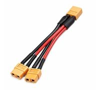 Alomejor Adattatore Connettore Parallelo XT60 per Pacco Batteria RC Lipo Cavo 14AWG con Rivestimento Silicone (1 Maschio 2 Femmine) Connettore Batteria RC Connettore Parallelo XT60 Cavo Silicone