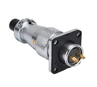 Alomejor Adattatore Impermeabile a 2 Pin per Connettore Aeronautico WS16 con Design Multicore per Applicazioni Elettriche Materiale in Lega di Zinco