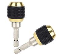Alomejor Adattatore per Avvitatore a Percussione per Mandrino da Trapano con Blocco Stabile per Trapano Elettrico, 2 Pezzi Adattatore per Avvitatore a Percussione per Cacciavite Esagonale 1/4