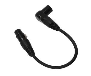 Alomejor Adattatore XLR Professionale con Design Unico Autobloccante Cavo di Prolunga XLR da 90 Gradi Maschio a Femmina per Pianoforti Elettrici, Controller del Raggio per Tastiere, chitarre (30 cm