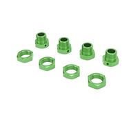 Alomejor Adattatori per Mozzi Esagonali per Ruote RC da 24 Mm, Lega di Alluminio Durevole Lavorata a CNC per 1/5, Set da 4 Pezzi per gli Appassionati di RC (GREEN)