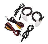 Alomejor Adatto per Telecamera per Visione Laterale di Mini Auto, Telecamera per Punti Ciechi per Visione Notturna per Sorveglianza Auto, Copertura Grandangolare, Impermeabile, Supporto per (WHITE)