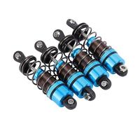 Alomejor Alluminio Lega Rc -Auto - Kit Set Completo di Quattro Shock per Modelli di Ridimensionamento 1/10 (BLUE)
