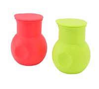 Alomejor Alomejor Pentola per Sciogliere il Cioccolato Flessibile in Silicone Rosso e Verde per Microonde per Cottura in, Mini Pentola Riscaldante Facile da Pulire per Popcorn e Pancake Fai da Te