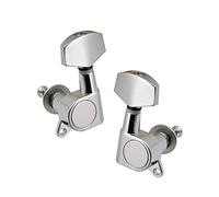 Alomejor Alomejor Pioli per Chitarra, Meccaniche Sigillate con Ingranaggi in Lega 6 Pezzi 3L3R con Viti/Dadi per Sostituzione Chitarra Elettrica (SILVER)