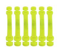 Alomejor Ammortizzatore per Racchetta da Tennis, Ammortizzatore in Silicone da 6 Pezzi con Design a Fibbia Lunga per Ridurre Le Vibrazioni e Migliorare Il Comfort, Adatto per la Maggior (Giallo