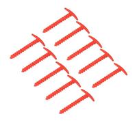 Alomejor Ancore per Tenda a Spirale a Forma di T da 5,7" Antivento, Picchetti in Plastica da 10 Pezzi per Tappetino da Picnic Sulla Spiaggia, Installazione Semplice (rosso)