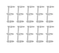 Alomejor Anelli Raccoglitori in Metallo a 3 Anelli in Acciaio Inossidabile - per Libri Durevoli per Diario di Viaggio Notebook - 10 Pezzi per Album Fotografico Scrapbook - Passo 0,75 Pollici (15 mm)