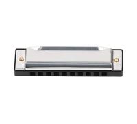 Alomejor Armonica Cromatica a 10 Fori, Armonica Diatonica Chiave C con Ance in Bronzo Fosforoso e Pettine in Resina ABS, Lega di Alluminio Antiruggine per Musicisti Professionisti e
