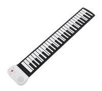 Alomejor Arrotolabile a 49 Tasti, Elettrico Ricaricabile con Suono Realistico per Bambini Principianti (Tasti in bianco e)
