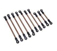 Alomejor Asta di Bond di Legame in Acciaio Inossidabile per Migliorare L'auto del Tracker RC, Barre Legame 10 Pezzi Ruota Base da 324 Mm, Facile da Installare