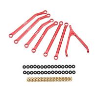 Alomejor Asta di Collegamento di Gestione Buon Sostituto per Accessori in Alluminio Assiale SCX24 C10 RC (Rosso)