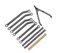 Alomejor Asta di Collegamento di Gestione Buon Sostituto per Accessori in Alluminio Assiale SCX24 C10 RC (Black)