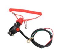 Alomejor ATV Kill Switch ABS Impermeabilizzazione Moto Kill Stop Switch Manubrio da 7/8 Pollici 2 Fili con Cavo di Riavvolgimento per Motoslitta ATV Barca Go Kart Fuoristrada