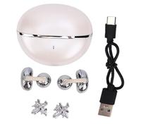 Alomejor Auricolare Bluetooth, Auricolari con Clip Aperti, Cuffie Non Auricolari con Orecchini Rimovibili, Custodia di Ricarica per lo Sport 1 Set (Beige)