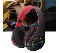Alomejor Auricolare Bluetooth con Bassi Profondi e Luce RGB per Giochi e Musica Cuffie Wireless Eleganti e Pieghevoli per PC ABS (#1)