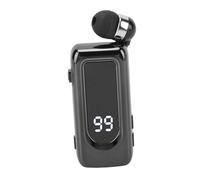 Alomejor Auricolare Wireless Retrattile Elegante Cuffia Stereo BT5.4 con Batteria a Lunga Durata per Professionisti e Conducenti Compatibile con PC (BLACK)