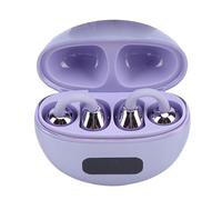 Alomejor Auricolari Bluetooth Wireless HiFi con Controllo Touch e Microfoni con Cancellazione del Rumore per Ciclismo e Sport - 2 unità vestibilità Comoda (PURPLE)