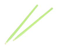 Alomejor Bacchette 5A, Bacchette in Legno D'acero con Design Ondulato Brevettato per Maggiore elasticità e Comfort, Adatte a Bambini, Adulti, Principianti e Batteristi professionisti. (GREEN)