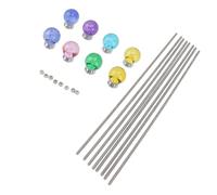 Alomejor Bacchette per Giardino Fatato da 8 Pezzi Bacchette in Acciaio Inossidabile con Tappo in Cristallo Top Matrimoni, Natale] Acciaio Inossidabile, Vari colori]