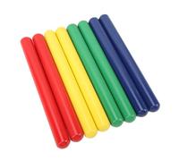 Alomejor Bacchette Ritmiche, 1 Paio di Bacchette per Percussioni in Legno per Bambini, con Lati Scanalati e Lisci, per Lezioni di Musica e Giochi a Casa