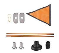 Alomejor Bandiera Triangolare di Sicurezza per Kayak con Asta, Striscia Riflettente Dai Colori Vivaci Ad Alta visibilità, con Asta in Alluminio Pieghevole e Base Robusta, per Piccola