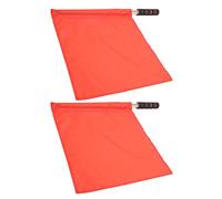 Alomejor Bandiere per Arbitri 2 Pezzi, Asta in Acciaio Inossidabile con Comoda Impugnatura in Spugna, Colori Vivaci per Alta visibilità, Cinturino con Gancio e per un Fissaggio Sicuro, per (rosso)