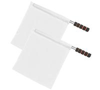 Alomejor Bandiere per Arbitri 2 Pezzi, Asta in Acciaio Inossidabile con Comoda Impugnatura in Spugna, Colori Vivaci per Alta visibilità, Cinturino con Gancio e per un Fissaggio Sicuro, per (WHITE)