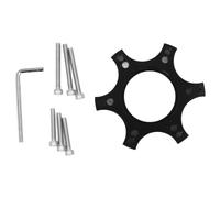 Alomejor Base del Volante Base Adattatore per Ruota da Gioco da 70 Mm Blocco Riser per Montaggio Sul Volante in Lega di Alluminio per T300RS (BLACK)