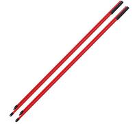 Alomejor Bastoni per Pratica da Bastoncini di allineamento da in Fibra di Vetro 2 sezioni Indicatore di direzione da Pieghevole Asta di Aiuto(Rosso)