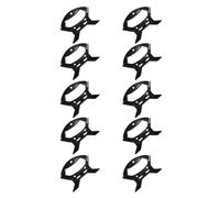 Alomejor Bobinatore per Lenza 10PCS Avvolgitore per Lenze Organizzatore per Cavi PP Paracord Bobina per Bobine di Stoccaggio per Cavi Strumento per Lenze di Ancoraggio per la Pesca 1 Set (Black)