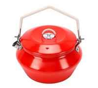 Alomejor Bollitore da Campeggio in Acciaio Inox 304 Riscaldamento Rapido | Rivestimento Esterno in Smalto Resiste Alla Ruggine, Funziona su Fuoco da Campo e Induzione, Dimensione Compatta da 15,5 Cm